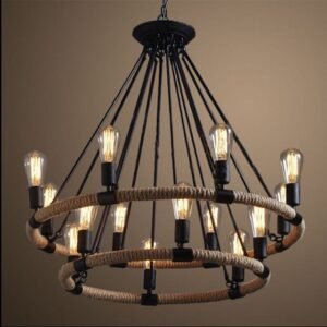Iron chandeliers