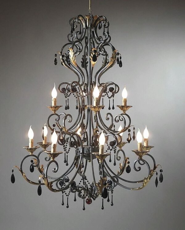 Iron chandeliers