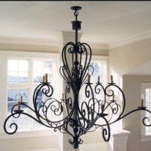 Iron chandeliers