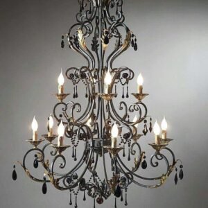 Iron chandeliers