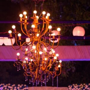 Iron chandeliers