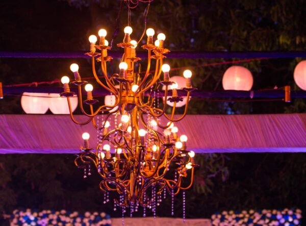 Iron chandeliers