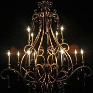 Iron chandeliers